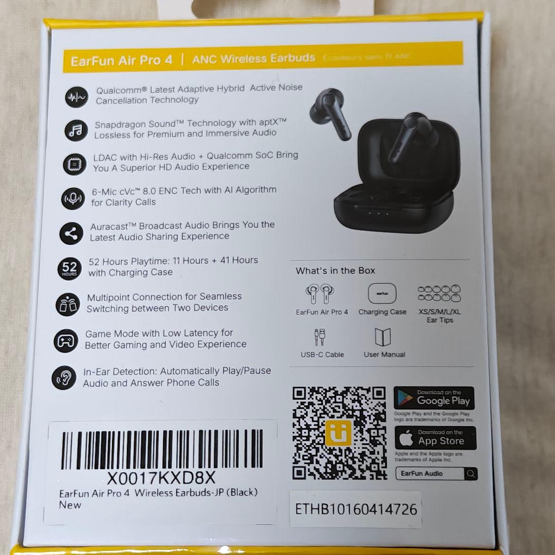 【未開梱】EarFun Air Pro 4 ブラック