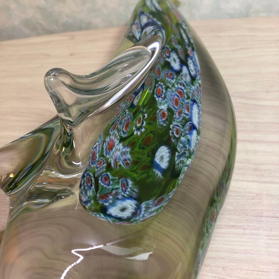 ペンギン　硝子置物　硝子細工　マルティグラス　MultiGlass
