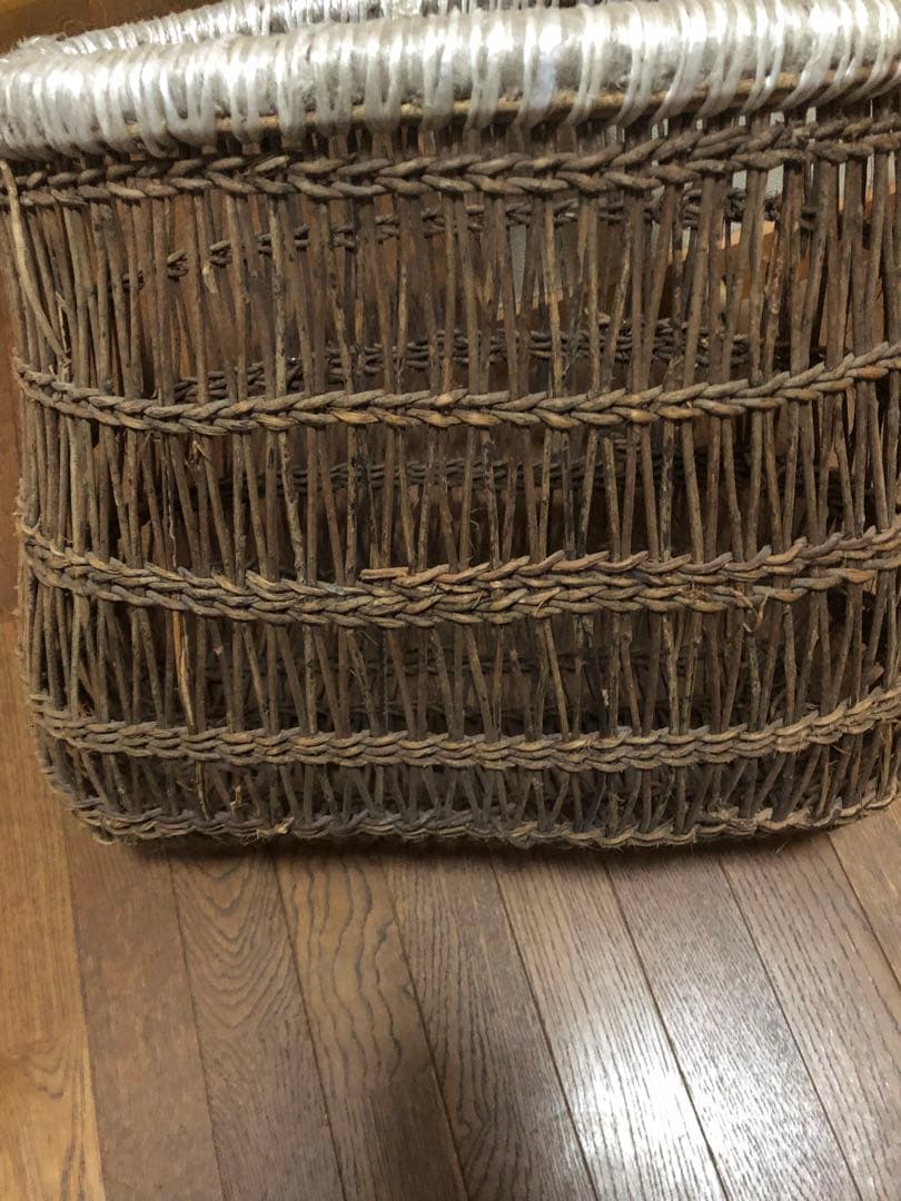 あけびの蔓かご　農具　古道具　手作り　花入れ　オブジェ　傘入れ　お値引き