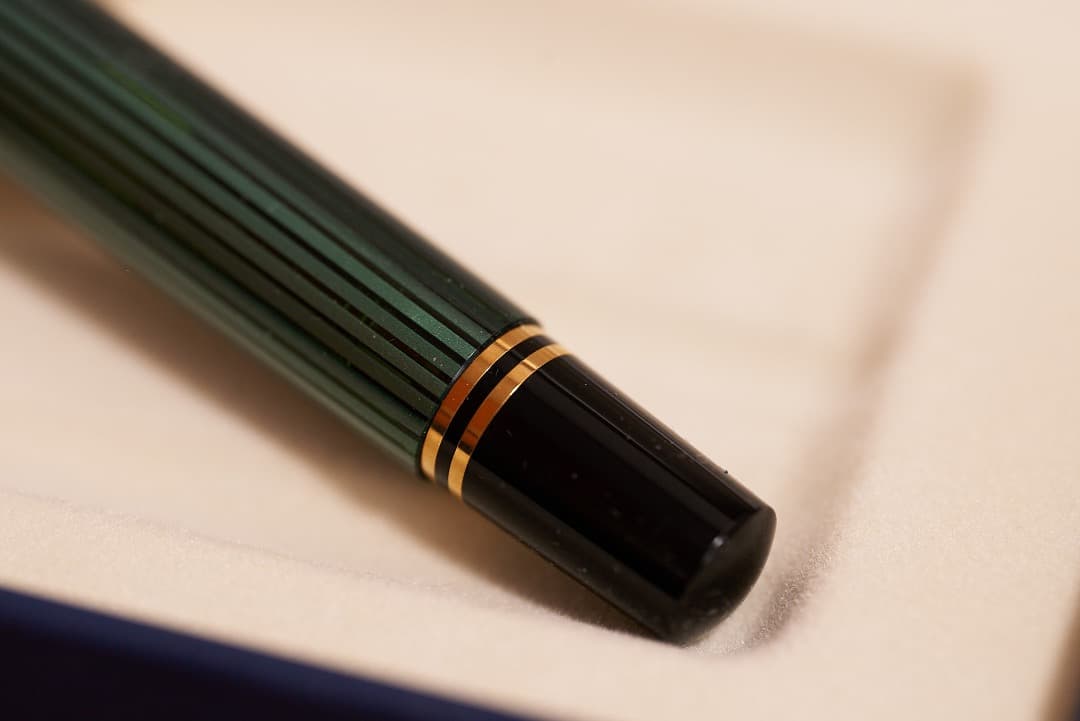 【極美品】Pelikan M400 緑縞 M 長原氏調整済 旧仕様（透過縞）