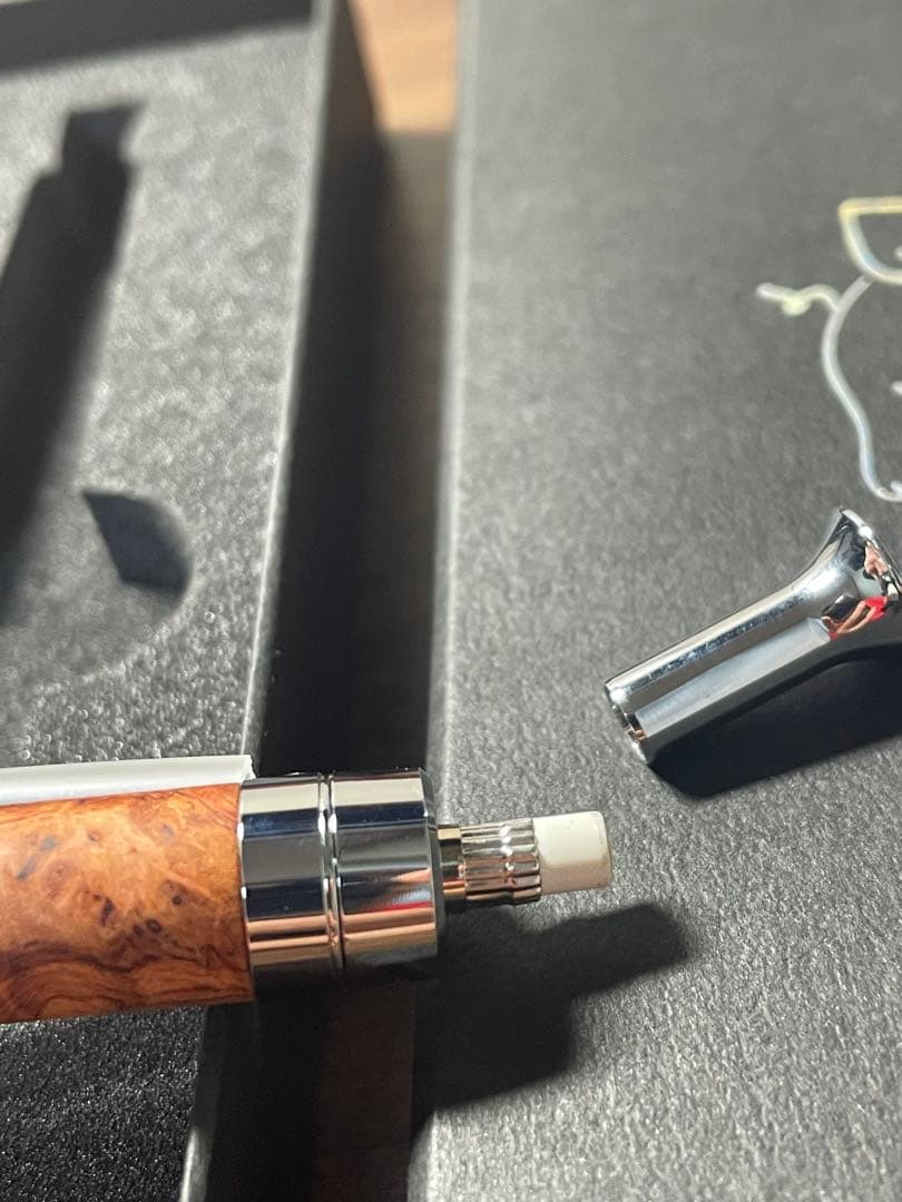 こぶた工房　極上花梨瘤　銀金具　0.5mm 木軸 シャープペンシル