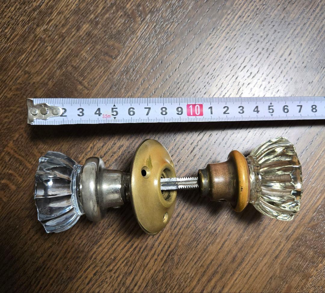 アンティークガラスドアノブ