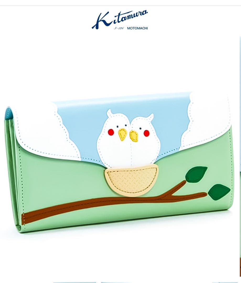 牛革【新品】キタムラ 財布〈特典有り〉横浜 インコ 鳥 レザー レザー NEW