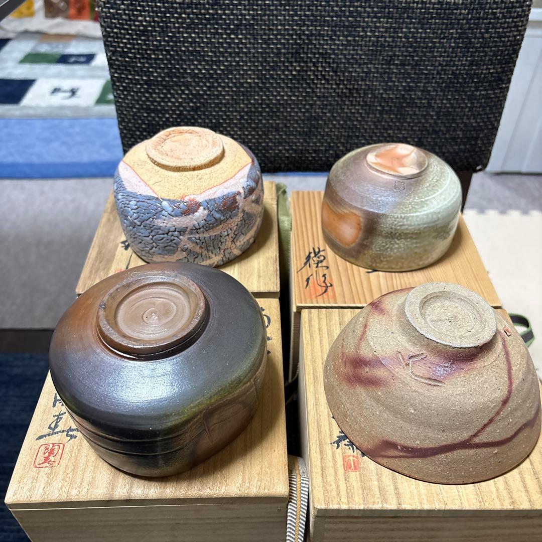 茶道具　茶碗4点　備前焼　美濃焼　ばら売りお値下げ交渉可能
