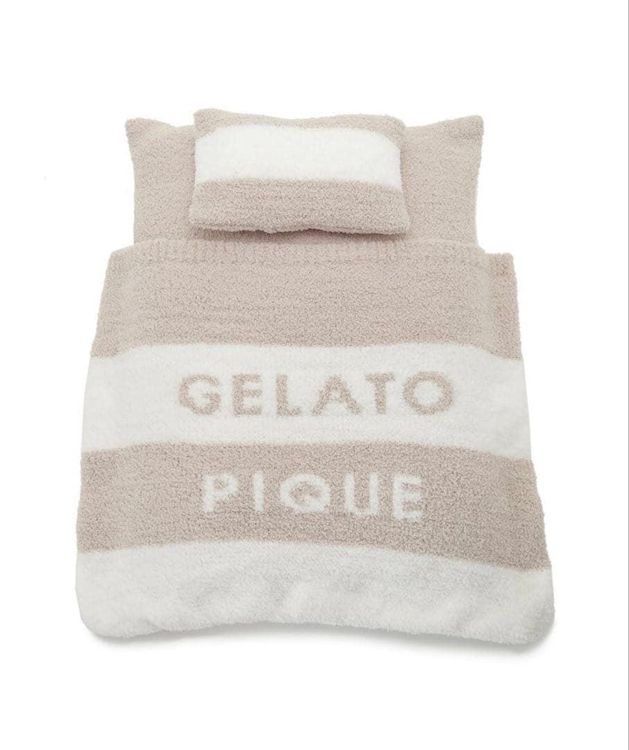 極美品 ジェラートピケ CAT&DOG ベビモコおふとんセット