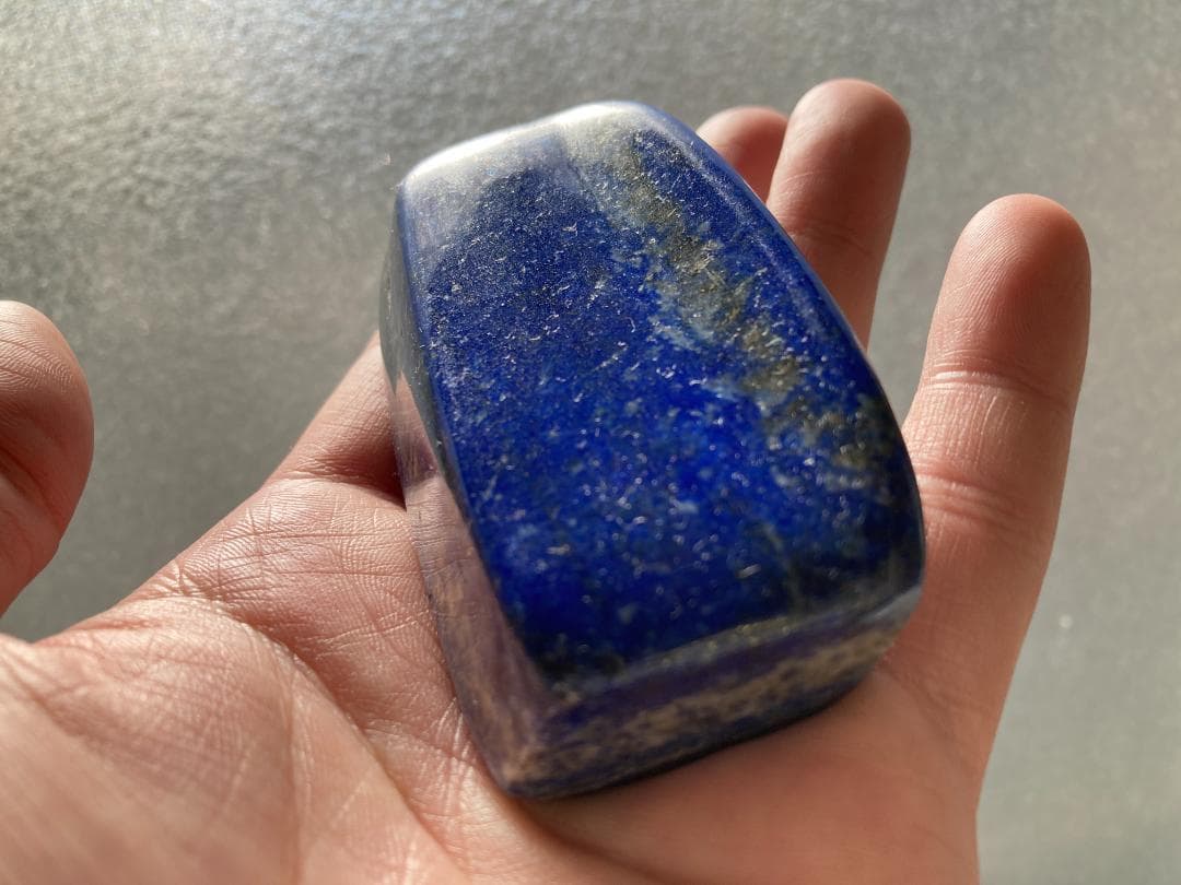 ✨週末限定値下げ✨ラピスラズリ 磨き石 タンブル 222g 約9.2cm 天然石