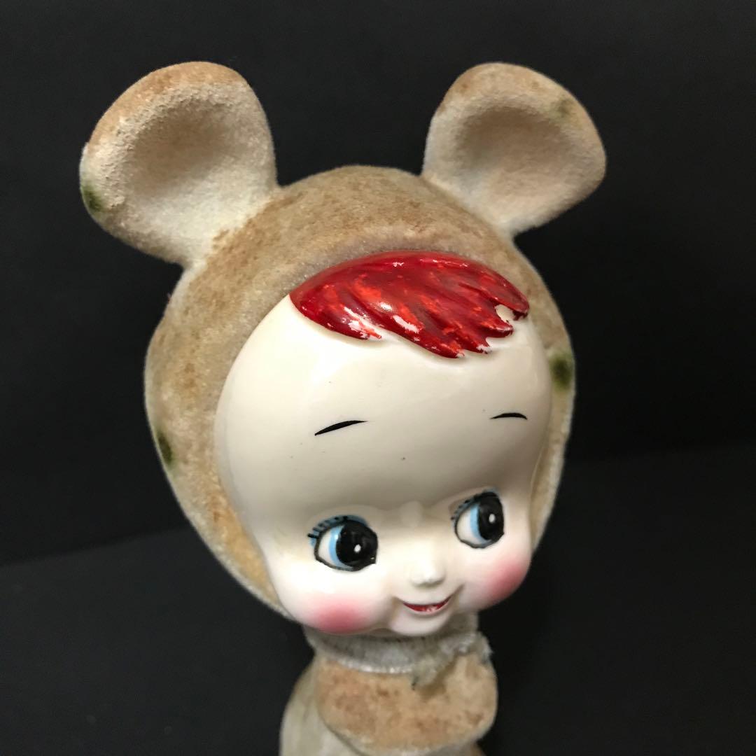 1974年製ヴィンテージ 可愛いウサギの着ぐるみの女の子　人形　置物　昭和レトロ