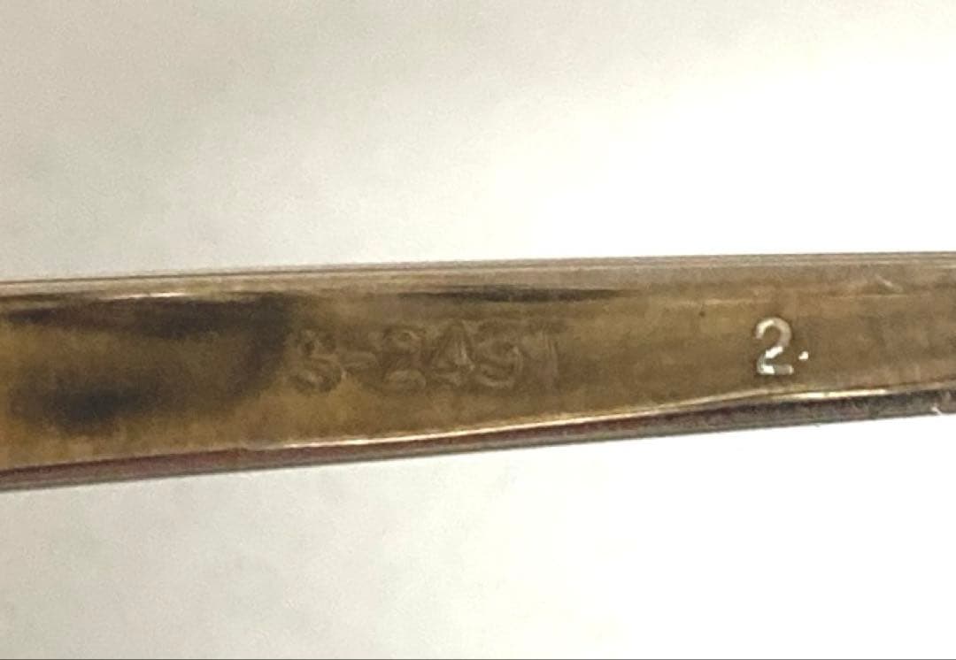 259xN9レ美品999.9/フォーナインズ 度入り眼鏡 S-243T ゴールド