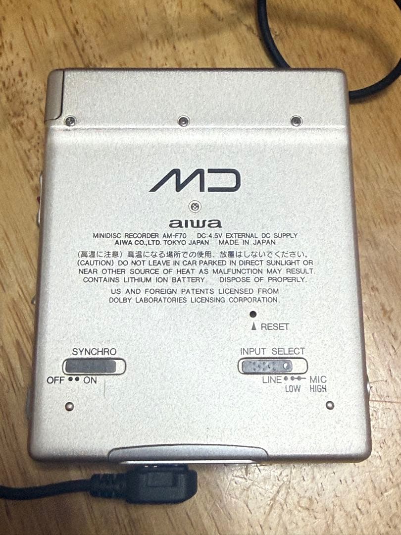 aiwa AM-F70 ポータブルMDプレーヤージャンク品