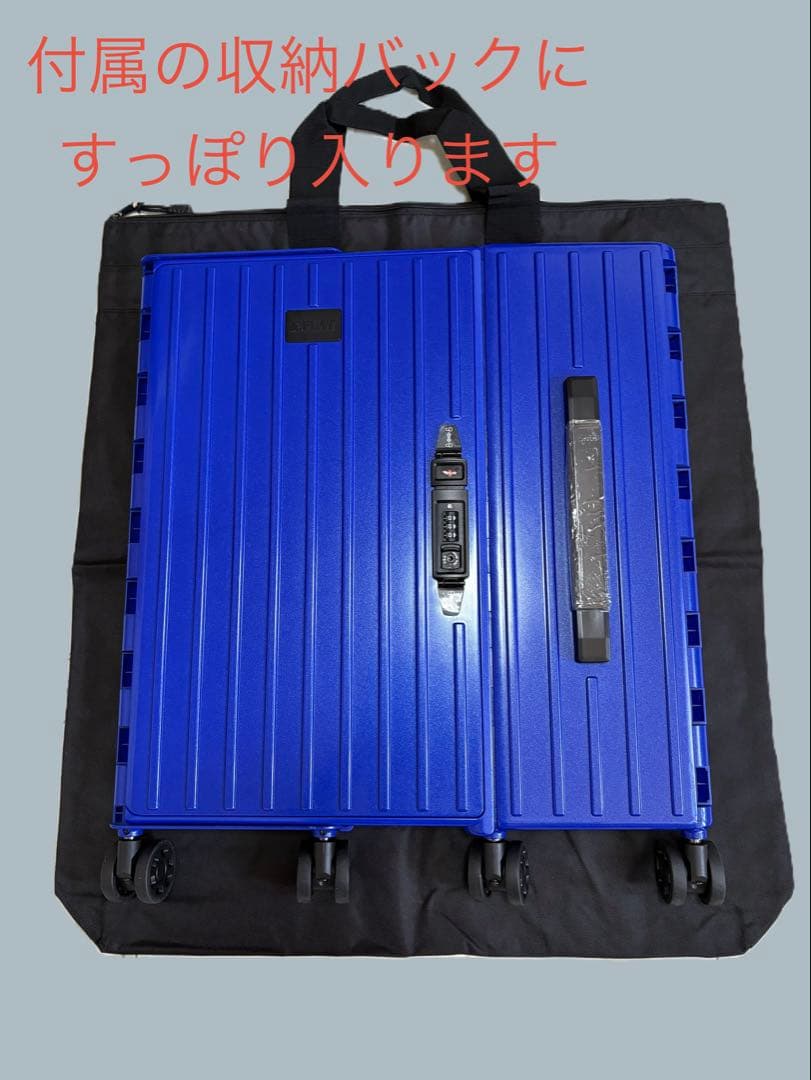アンドフラット&FLATシルバーメタリック折り畳キャリーFL14-4-00001