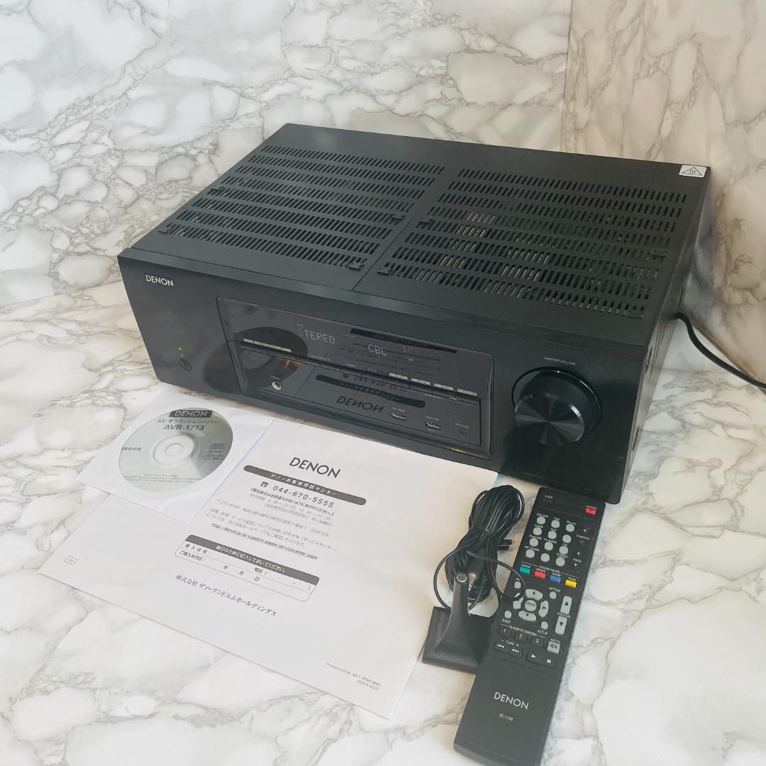 【リモコン・マイク付き】DENON AVアンプ AVR-1713