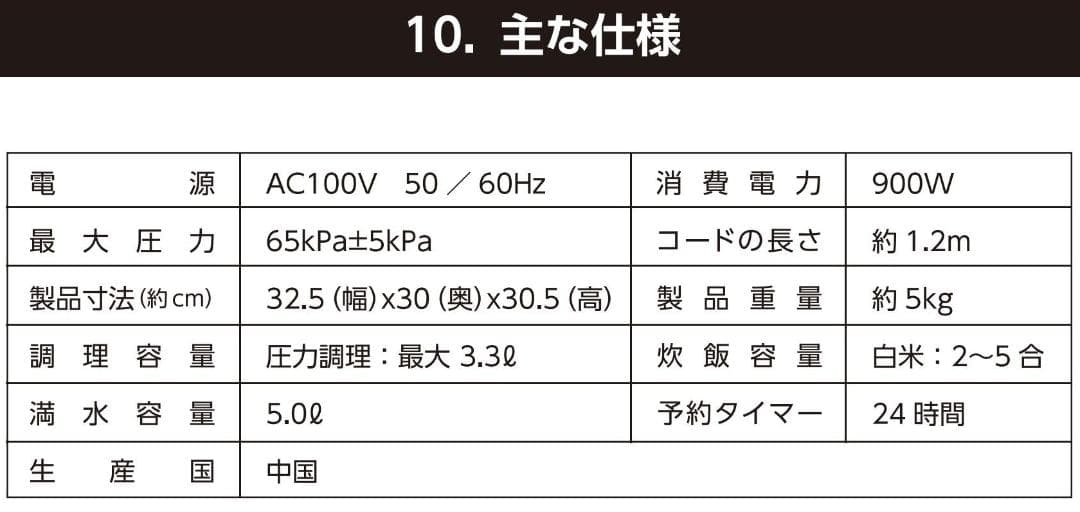 多機能電気圧力鍋 クックピース （サンプル展示品　未使用）