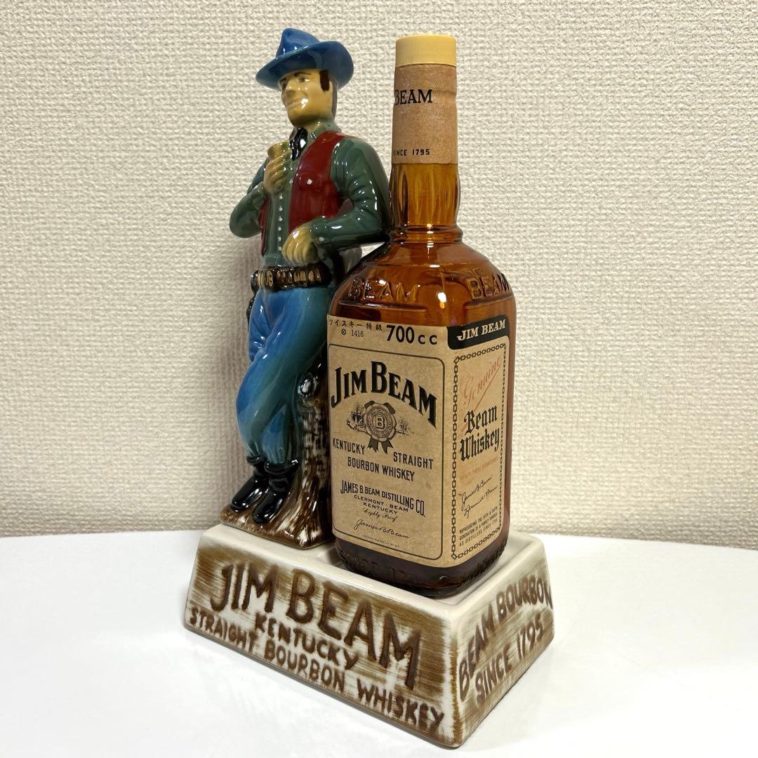 ジムビーム ヴィンテージ 陶器製 ディスプレイボトル台+空瓶