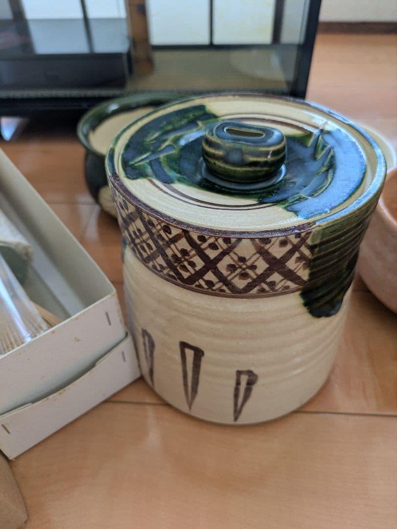 未使用保管品 茶棚 茶道具 茶碗 水指 建水 茶筅 茶杓 セット