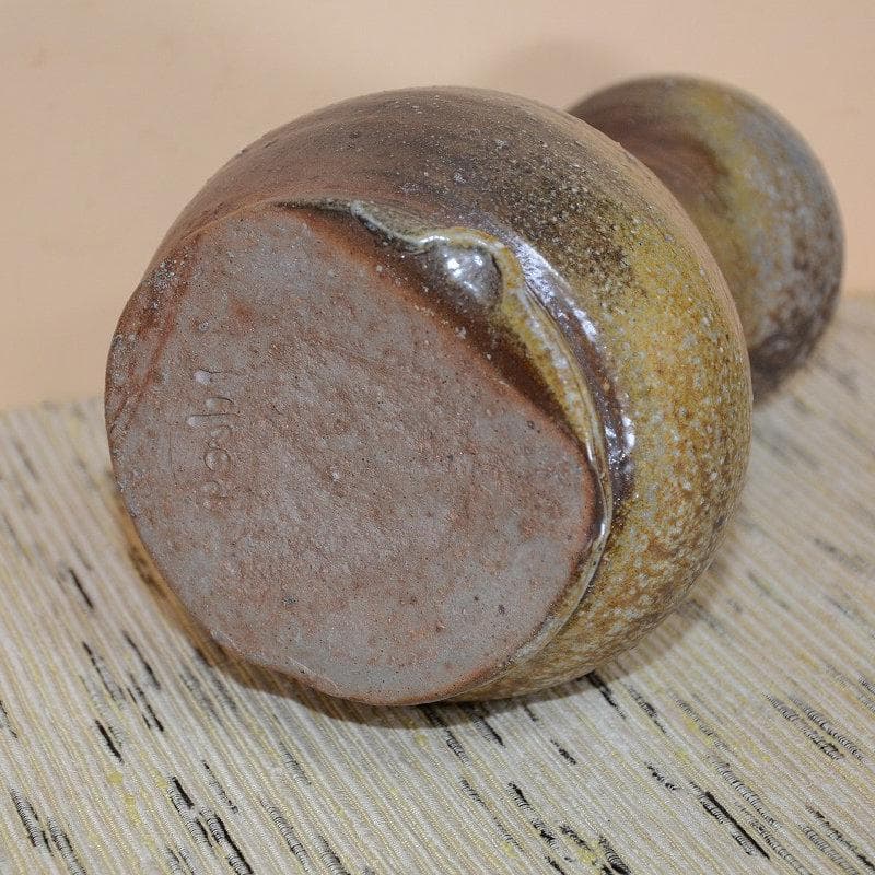 茶道具　備前焼　瓢花入　中古　小山一草　送料込み