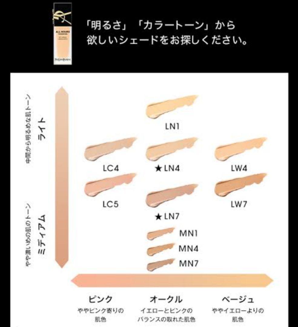 イヴサンローラン オールアワーズ ファンデーション LC4 下地 チーク 3点