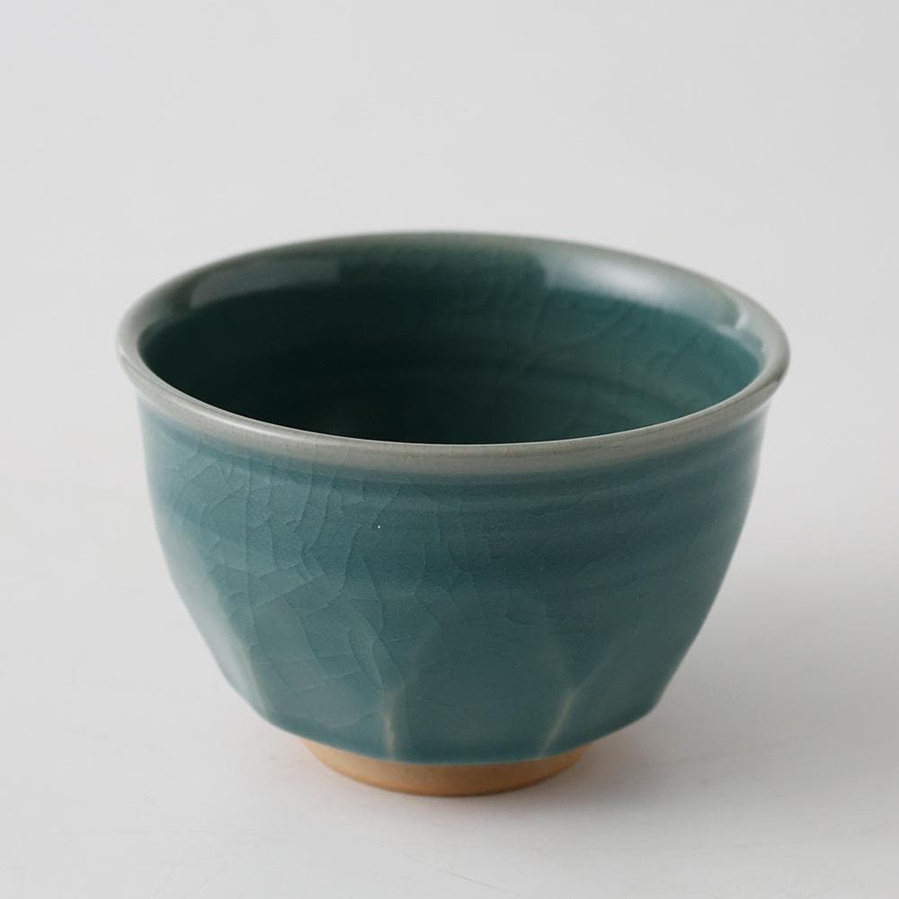 豊窯 寺田美山造 青磁 茶碗 共箱 共布 略歴