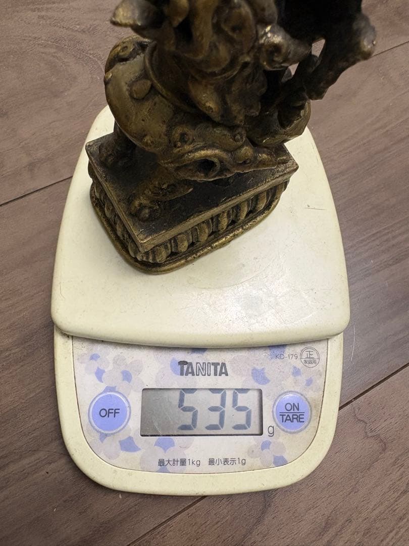 獅子燭台 真鍮製