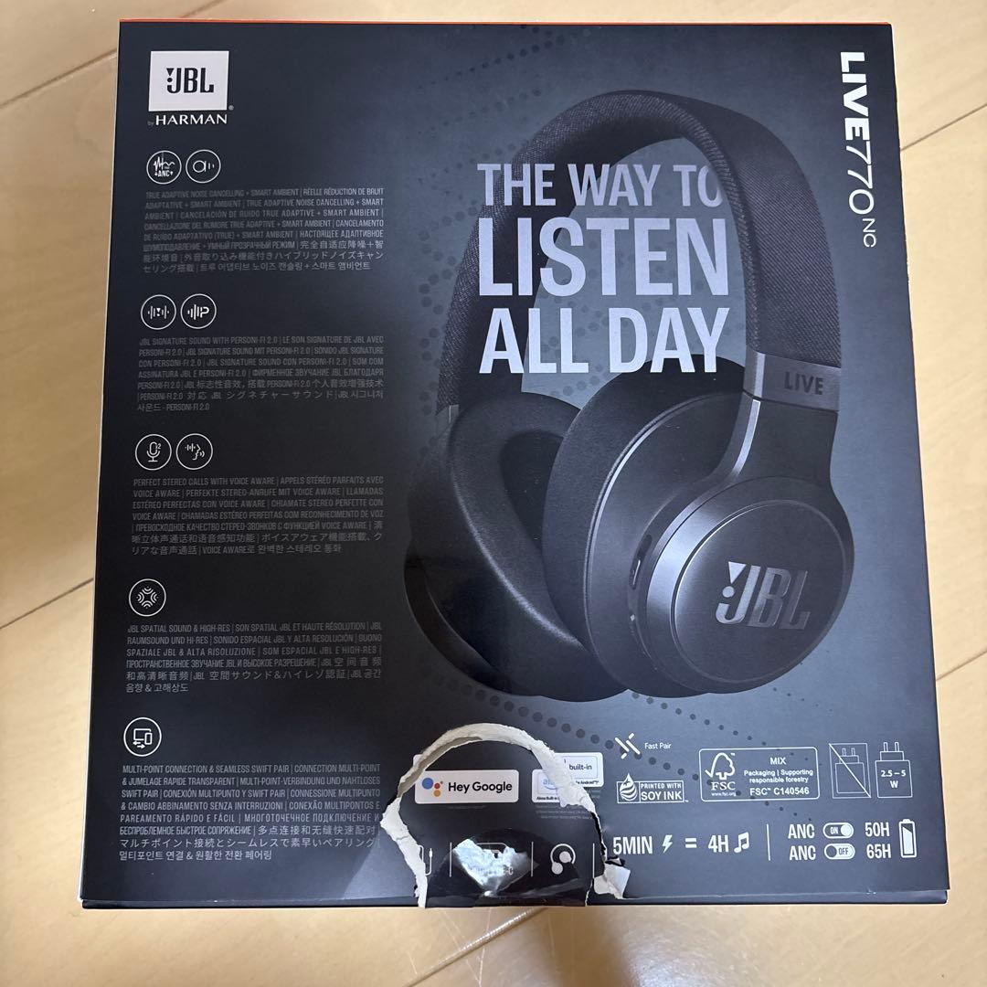 JBL LIVE 770 nc ブラック 黒 ヘッドホン
