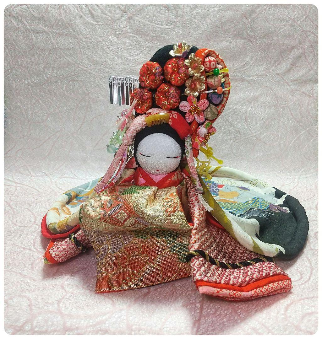 ちりめん細工 花魁 古布