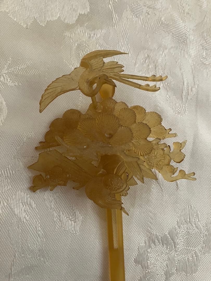時代物　アンティーク　花嫁　かんざし　べっこう調
