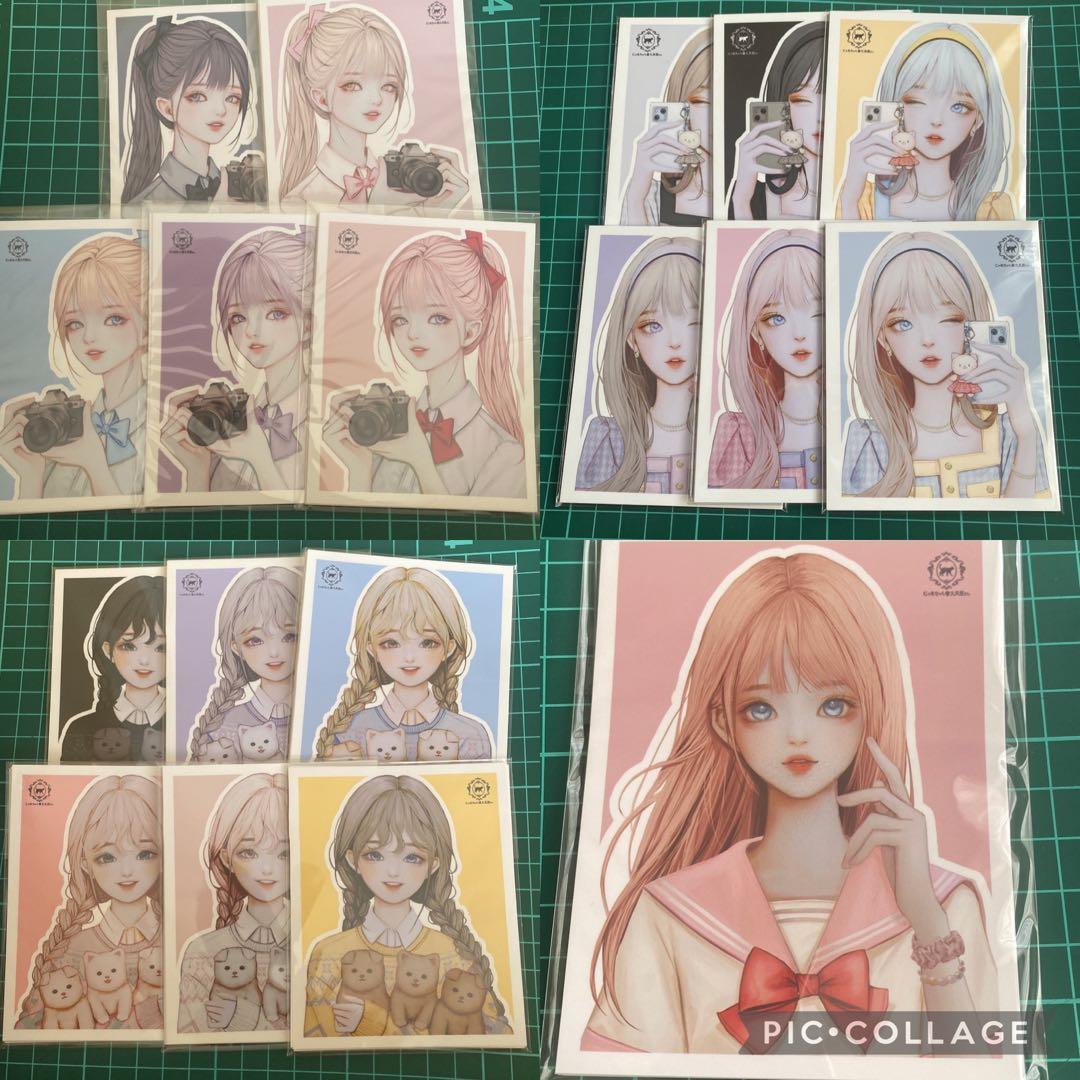 女の子ステッカー ♡ ペアステッカー ♡ 人物ステッカー ♡ おすそ分け