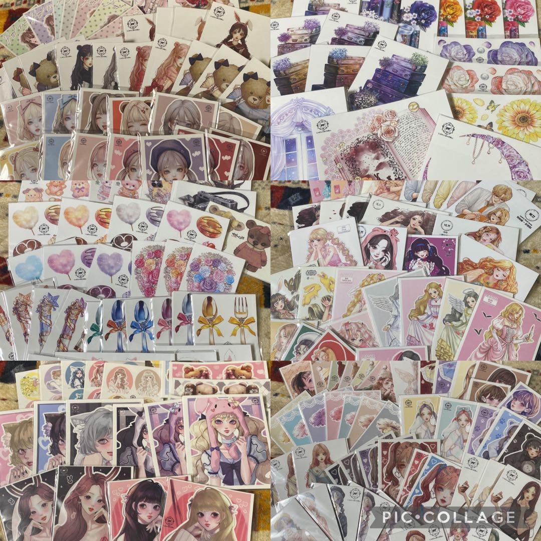 女の子ステッカー ♡ ペアステッカー ♡ 人物ステッカー ♡ おすそ分け