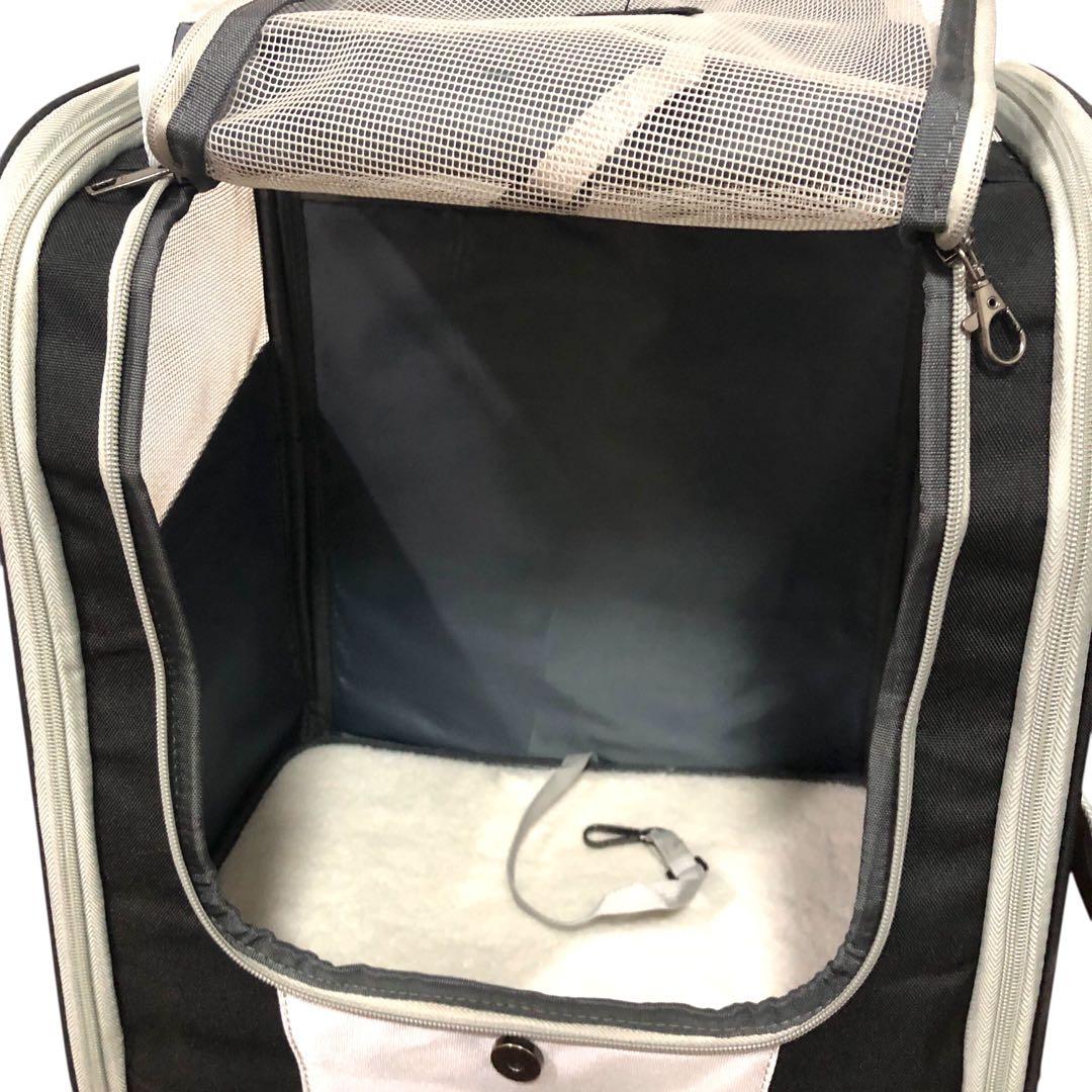 Tresbro ペットキャリー 犬猫用 4in1 多機能 カート リュック 白黒