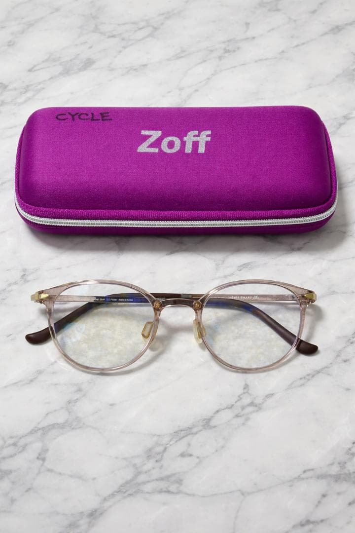 Zoff SMART 上品ピンク 度なし ブルーライト50% 鼻パッド上質
