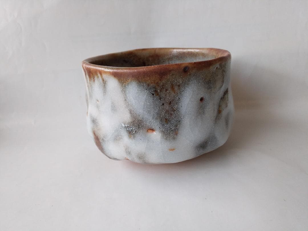 美濃焼 志野焼 鼠志野 茶碗 竹林窯 小林武春 作 共箱 共布 抹茶碗 新品