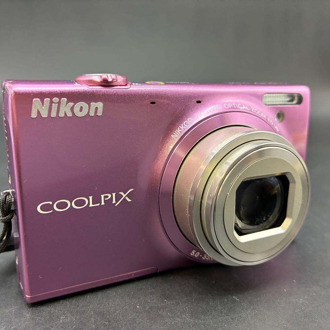 【動作OK】Nikon COOLPIX S6100 グロスピンク　デジカメ