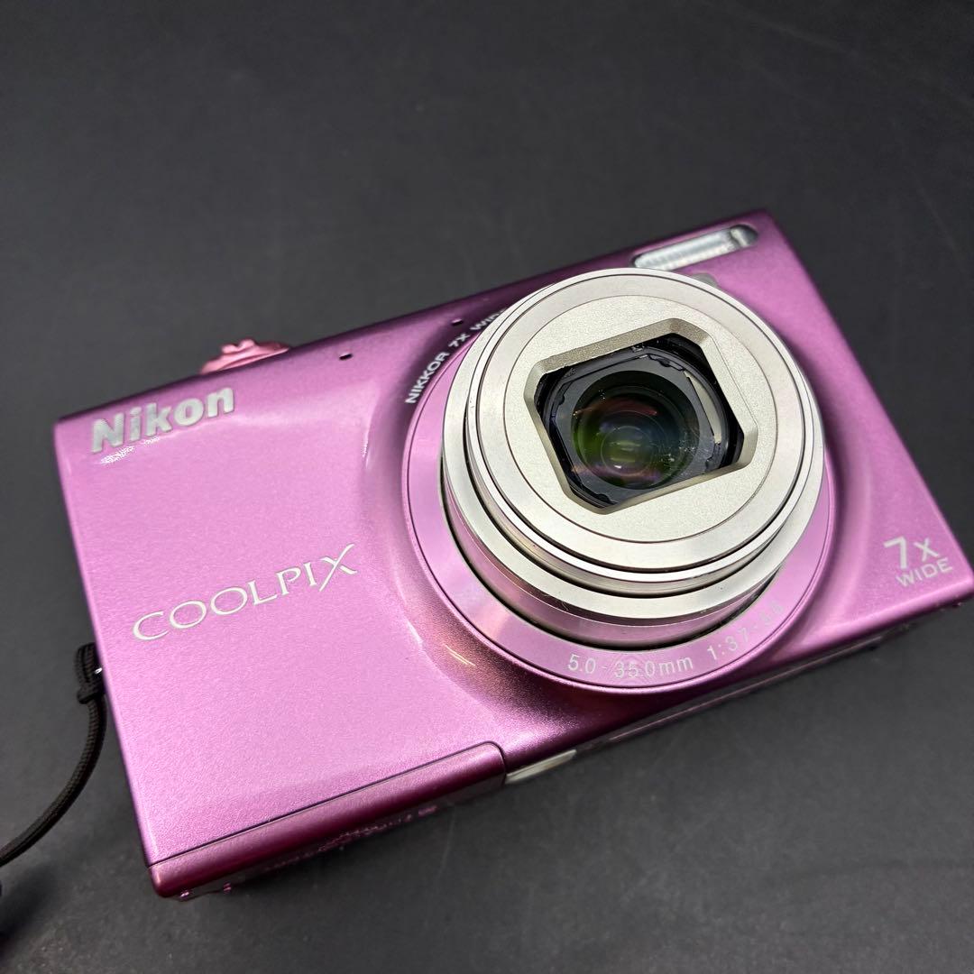 【動作OK】Nikon COOLPIX S6100 グロスピンク　デジカメ