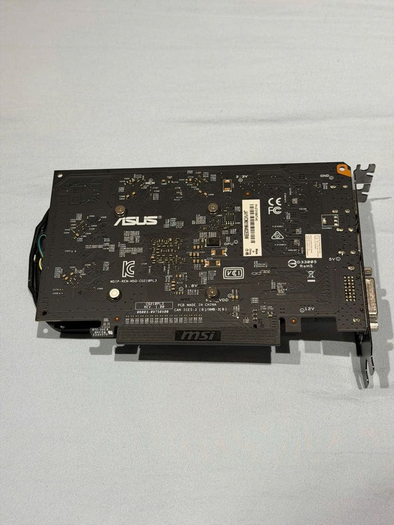 ASUS GTX 1050ti グラフィックボード シングルファン