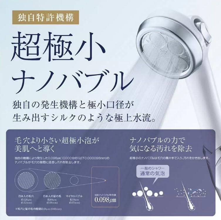ジャパンスター ナノバブル シャワーヘッド ナノフェミラス プラスＣ