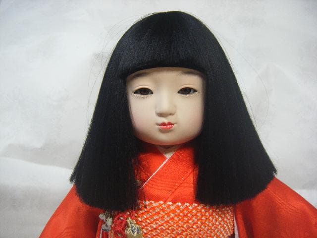 市松人形 元賀章介作 正絹京友禅 女の子 38cm・画像で判断下さい