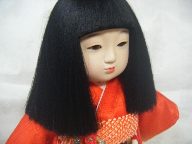 市松人形 元賀章介作 正絹京友禅 女の子 38cm・画像で判断下さい