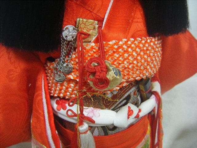 市松人形 元賀章介作 正絹京友禅 女の子 38cm・画像で判断下さい