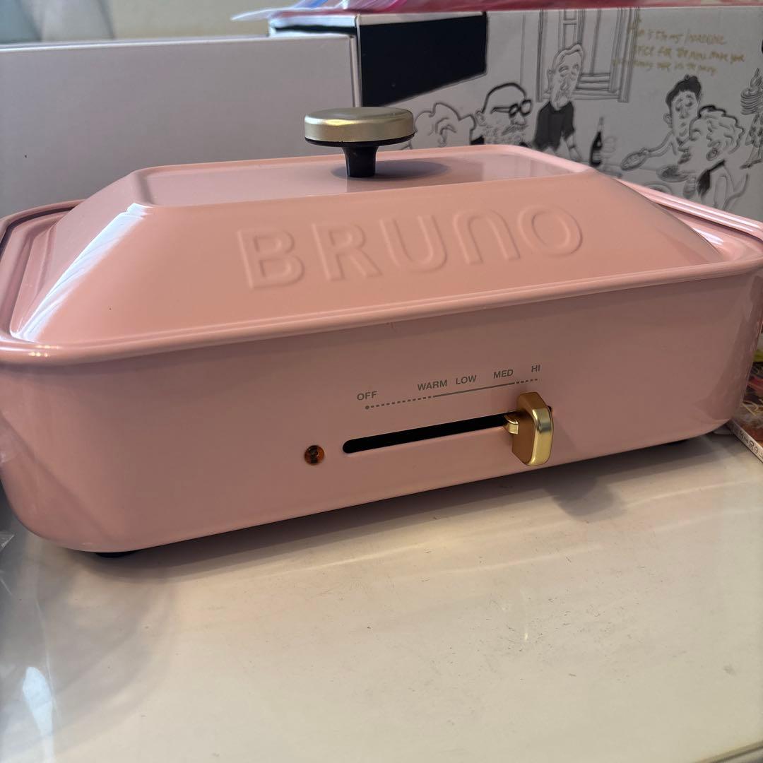BRUNO コンパクト　ホットプレート　ピンク