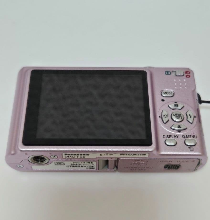 美品✨動作品✨LUMIX DMC-FS3 ピンク　純正バッテリー・充電器