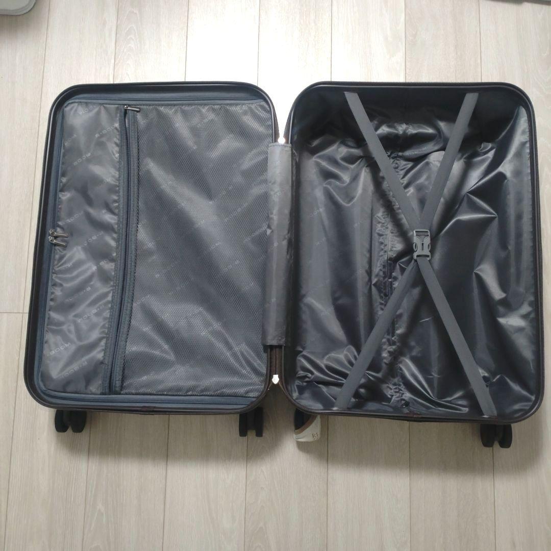マルチカラーキャリーケース 【Ｍ】アイボリーダークブラウン 旅行 キャリーカート