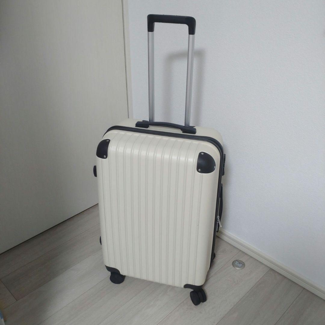 マルチカラーキャリーケース 【Ｍ】アイボリーダークブラウン 旅行 キャリーカート