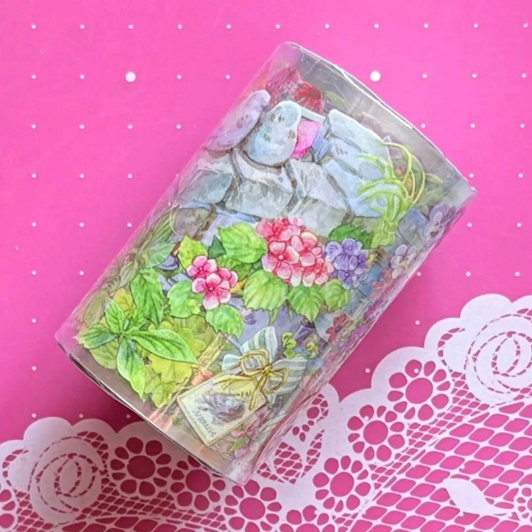 PET 7cm×10m 春和景明亮 海外マスキングテープ ウサギ　花　木
