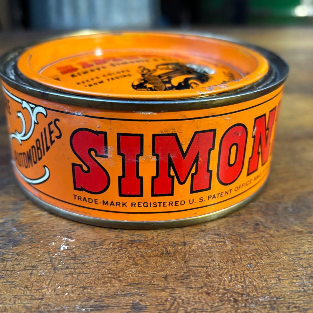 USA VINTAGE SIMONIZ TIN缶 オレンジ