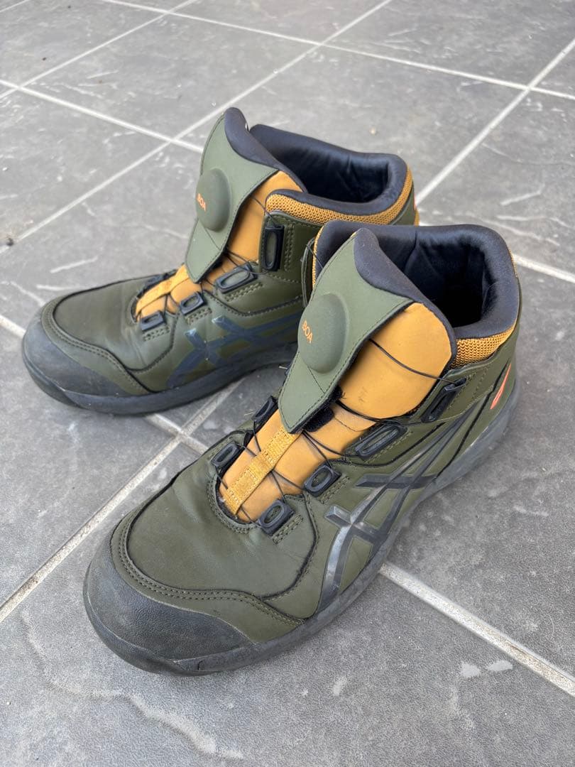 asics 安全靴 cp304 カーキグリーン