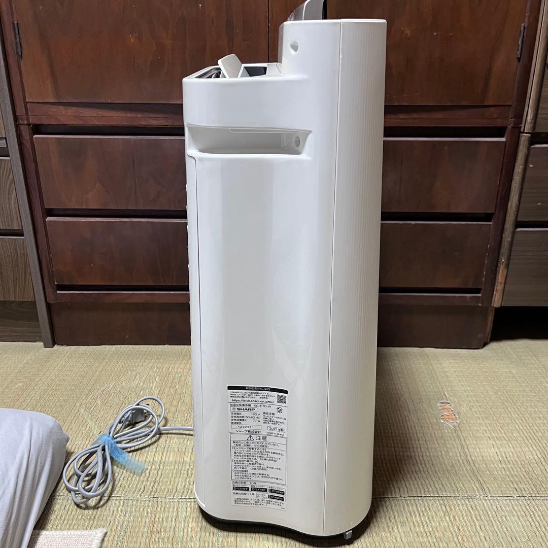 美品2021年製 SHARP 加湿空気清浄機 KC-F70-W フィルター交換済