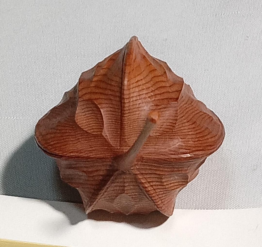 茶道具　飛騨高山伝統工芸　一位一刀彫　勝山作　鬼灯香合　美品！！
