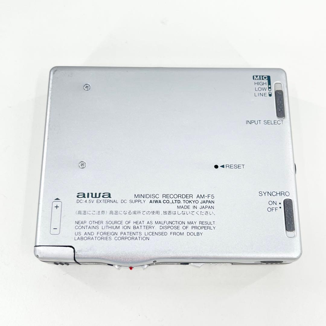 美品 AIWA アイワ MDウォークマン MDレコーダー AM-F5 通電のみ