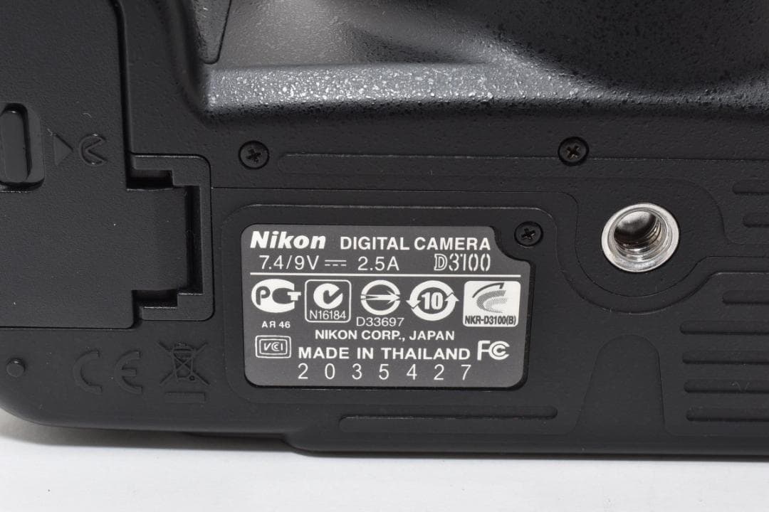 【美品】ニコン D3100 DSLR カメラ本体 ‐Black #2806136