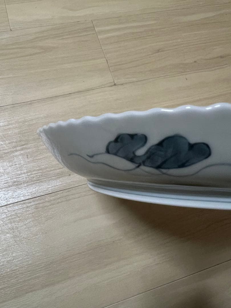 有田焼 華山 萬次郎窯 大皿 皿 和食器 染付 骨董品 古美術 JAPAN