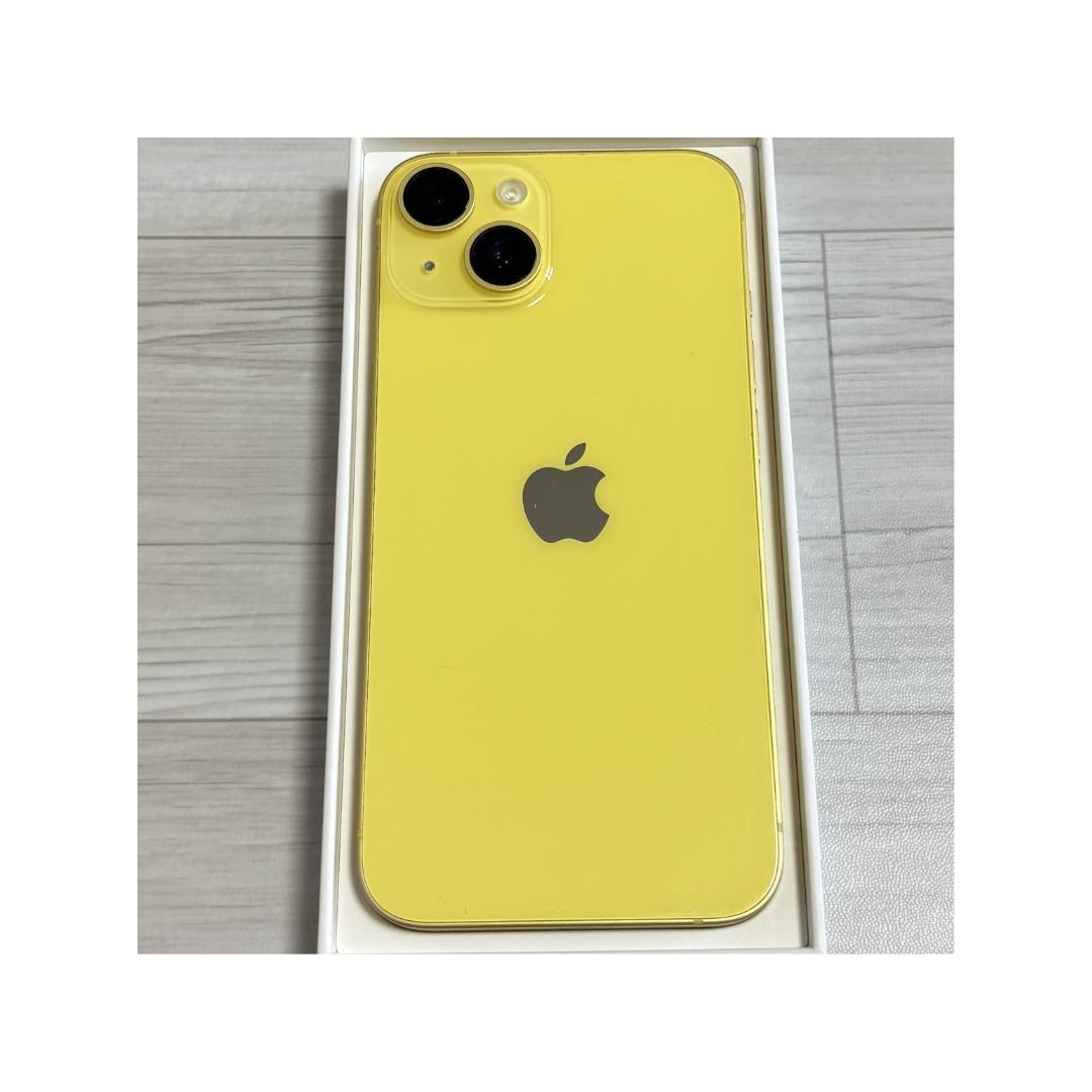 【美品】iPhone14 イエロー 128GB SIMフリー 新品バッテリー
